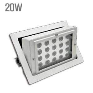 LED투광기/보급형 LED 사각 매입형투광기 20W/LED간판등/LED매입등/간판투광기/LED투광등/건물투광기