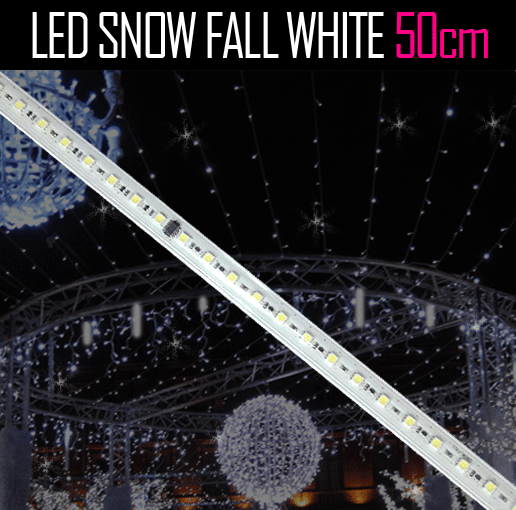 LED스노우폴 화이트 50cm(단면/양면) /매장인테리어조명/포인트조명/파티조명/크리스마스조명/크리스마스츄리/LED조명