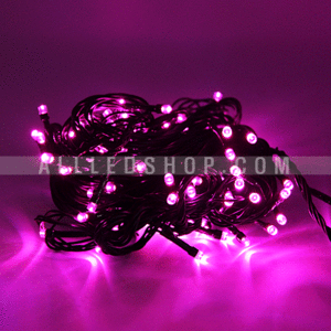 LED은하수전구 100구 검정줄 핑크/크리스마스전구/파티전구/츄리용전구/크리스마스츄리