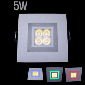 LED 매입등 사각 5W(9302)_4컬러/전용 LED안정기포함/LED다운라이트/거실조명/현관조명