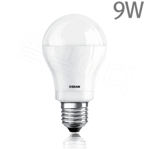 오스람코리아/보급형/LED 램프 9W/백열램프대체용/안정기내장형/오스람코리아/LED램프/LED가정용전구/LED전구/LED조명